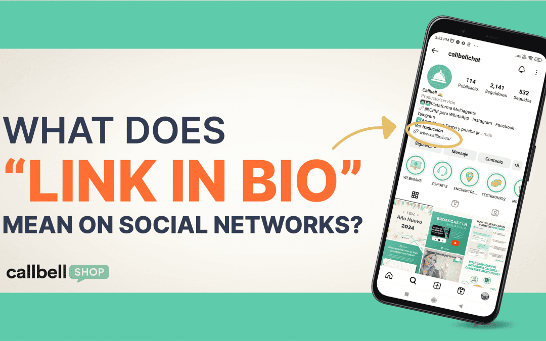 What does “link en bío” mean in social networks?